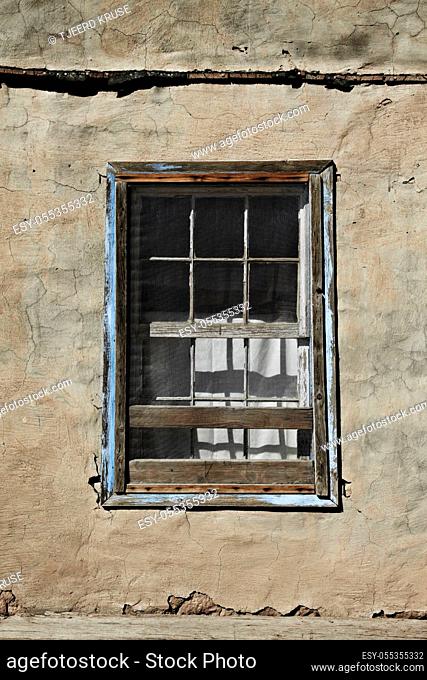 Window in Ancient Pueblo Sky City in Acoma