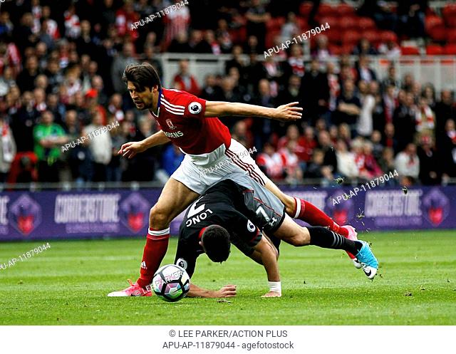 2017 Premier league Middlesbrough v Southampton May 13th. May 13th 2017, Riverside Stadium, Middlesbrough, England; EPL Premier League football