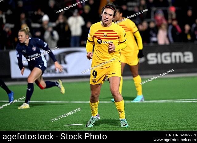 Barcelona's Mariona Caldentey after her penalty goal (0-5) during the UEFA Women's Champions League group A soccer match between FC Rosengard and FC Barcelona...