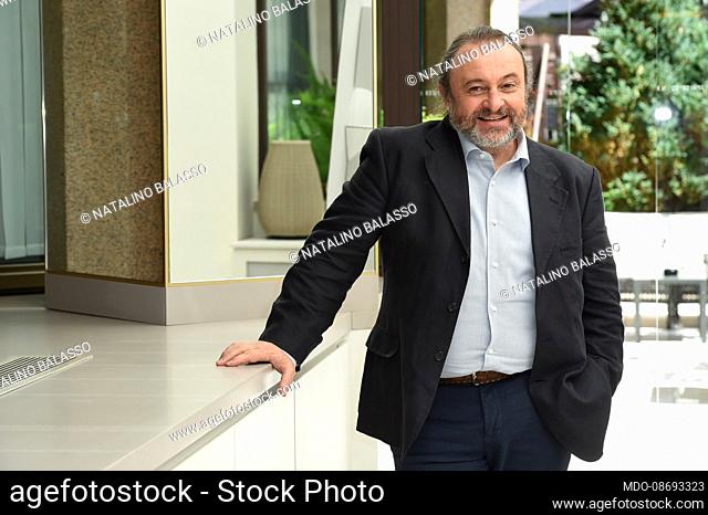 Italian actor Natalino Balasso during the photocall for the presentation of the film Comedians. Rome (Italy), June 7th, 2021