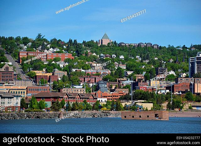 The City of Duluth at Lake Superior, Minnesota, USA. Die Stadt Duluth am Lake Superior, Minnesota, USA