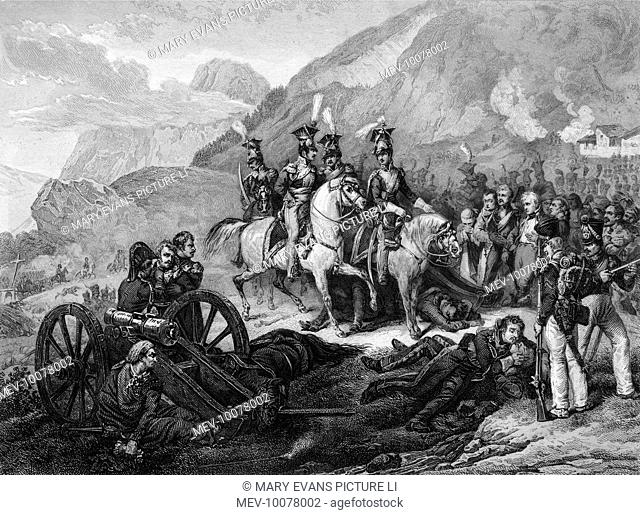 PENINSULA CAMPAIGN At the battle of SOMO-SIERRA Napoleon directs a cavalry charge against a Spanish battery protecting the road to Madrid