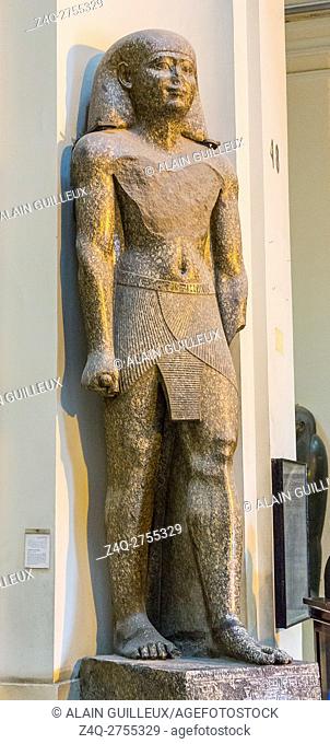 Egypt, Cairo, Egyptian Museum, colossal statue of Amenhotep son of Hapu, sculpted during Late Period