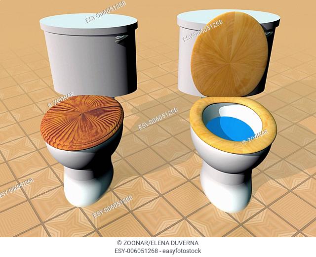 Toilets - 3D render