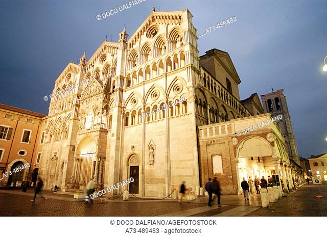 The cathedral (Unesco World Heritage). Ferrara. Emilia Romagna. Italy
