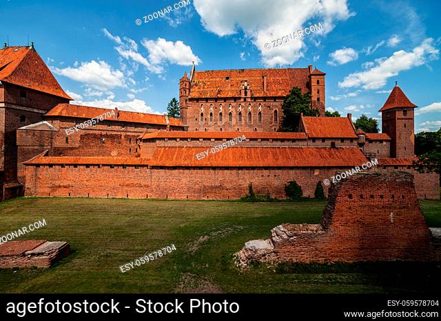 Malbork Castle in Poland, built by Order of Teutonic Knights, dating back to the 13th century