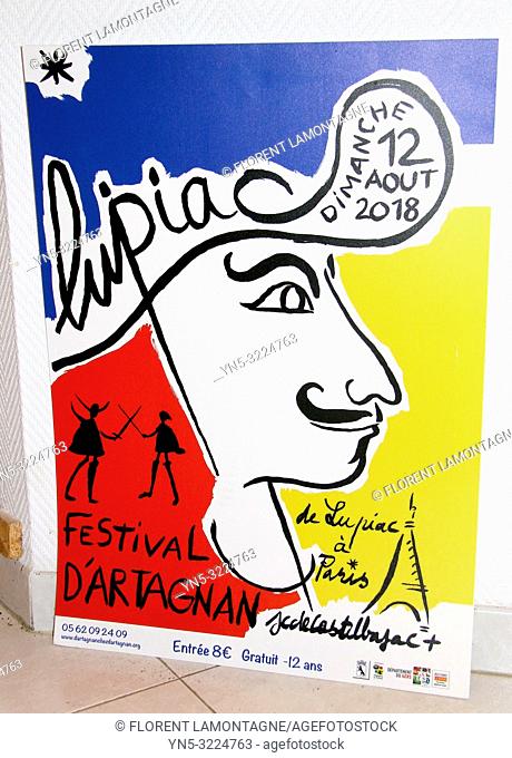 affiche festival d'artagnan, lupiac, gers, occitanie