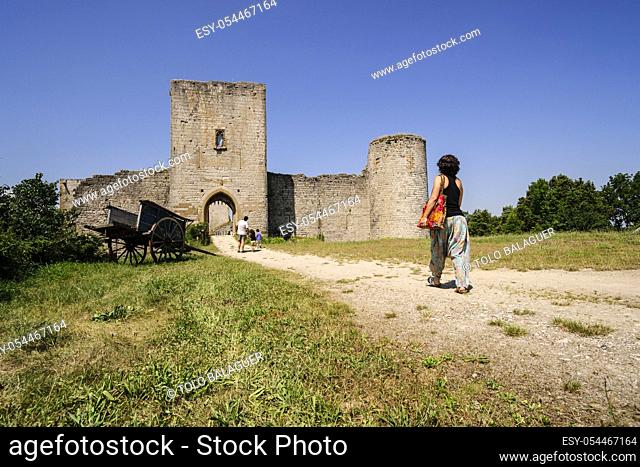castillo de Puivert, siglo XIII, castillo cátaro ubicado en el pueblo de Puivert, en el departamento del Aude, Languedoc-Roussillon, pirineos orientales