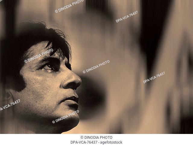 South Asian , Indian Bollywood Film Star Actor Portrait of Amitabh Bachchan , India NO MODEL RELEASED