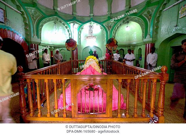Interior of hazarat ashad ali khan lari dargah ; Belgaum ; Karnataka ; India