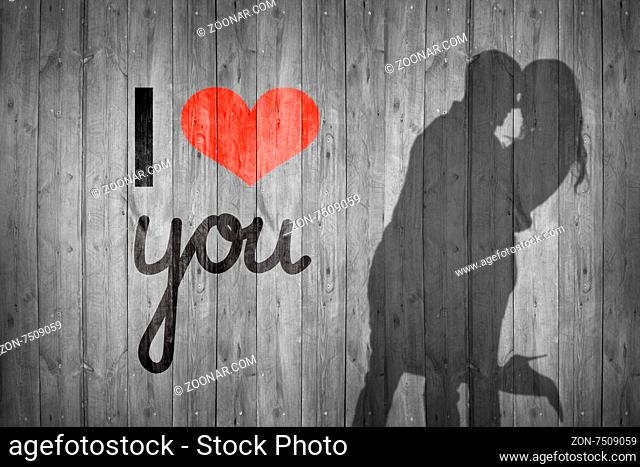 Beautiful man and woman on gray background with text