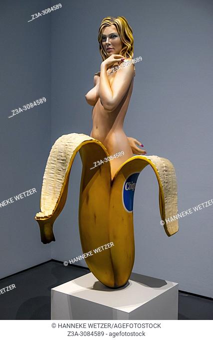 Chiquita Banana by Mel Ramos in museum the Kunsthal in Rotterdam, The Netherlands, Europe