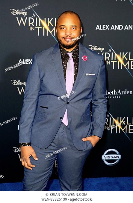 Celebrities attend World premiere of Disney’s “A Wrinkle in Time” at El Capitan Theatre in Hollywood. Featuring: Justin Simien Where: Los Angeles, California