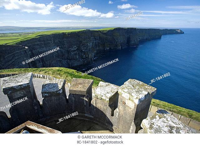 Cliffs of Moher, Co Clare, Ireland, View to the Atlantic from O'Brien's Tower