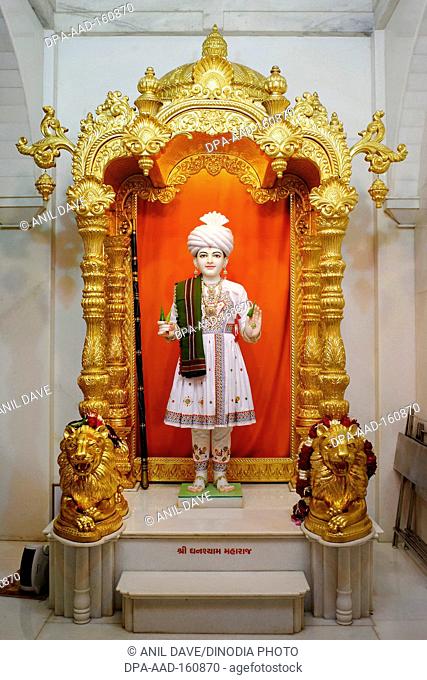 Statue of Ghanshaym Maharaja ; heritage ; BAPS ; Swaminarayan temple ; district Junagadh ; Saurashtra ; Gujarat ; India