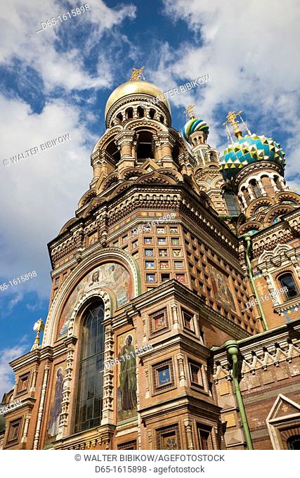 Russia, Saint Petersburg, Center, Church of the Saviour of Spilled Blood on Griboedov Canal, exterior