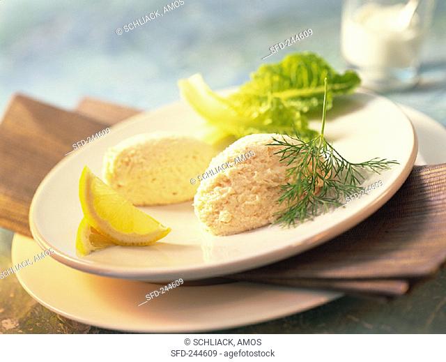 Smoked trout mousse, a spoonful taken