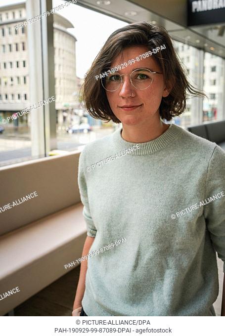 29 September 2019, Hessen, Frankfurt/Main: Miku Sophie Kühmel (""Kintsugi""), one of six nominated authors on the shortlist for the German Book Prize 2019