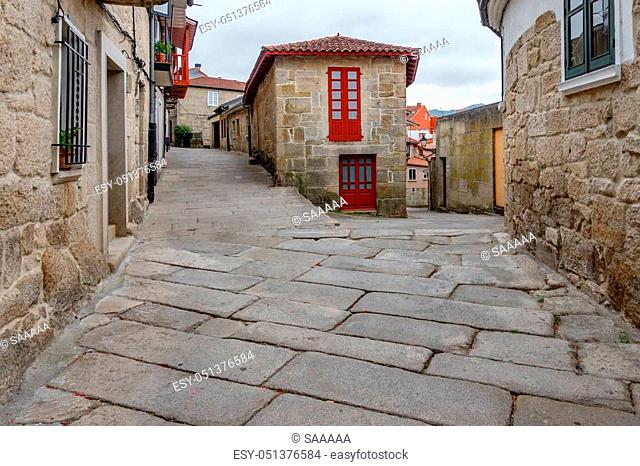 Corner view in Allariz, a typical vintage village in Galicia