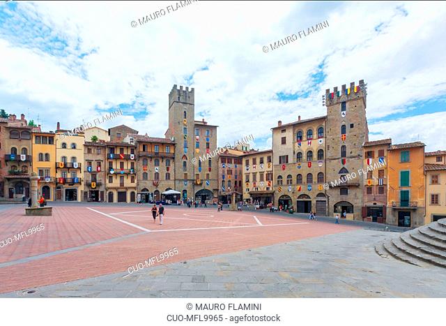 Piazza Grande square, Arezzo, Tuscany, Italy, Europe