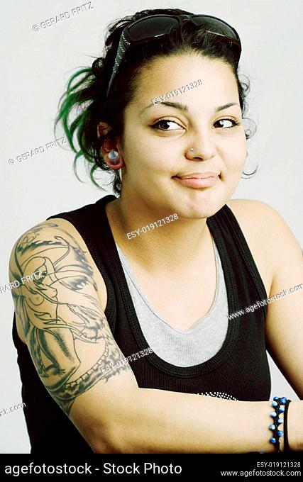 Attractive Young Tattooed Woman