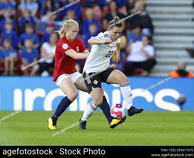 07.07.2022, Football, UEFA Womens EURO 2022, Norway - Northern Ireland, ENG, Southampton, St Marys Stadium picture from left to right: Julie Blakstad (17...