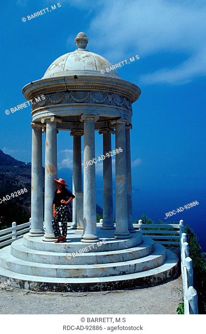 Temple made of white marble of mansion  'Son Marroig' Majorca Balearic Islands Spain