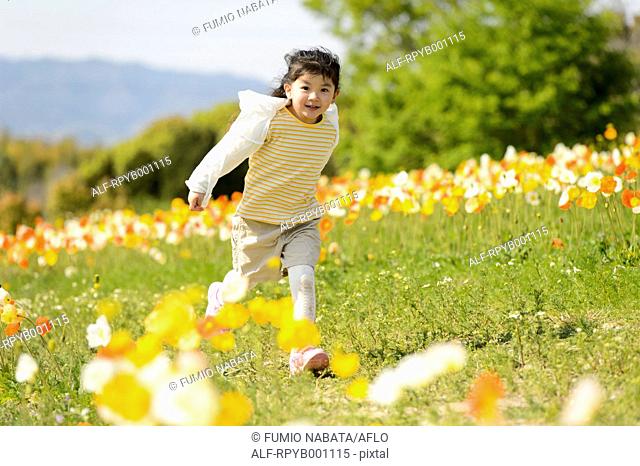 Kid playing in a park