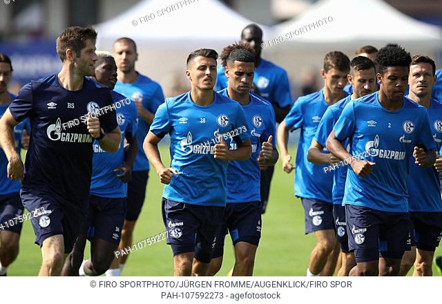 firo Football, 01.08.2018 1st Bundesliga, season 2018/2019 Training camp FC Schalke 04 in withsill FC Schalke 04 - Training Allessandro Schopf