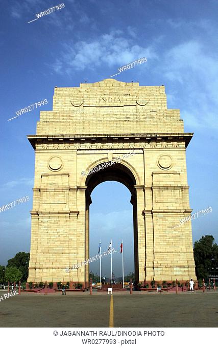 India Gate originally called All India War memorial monument , Rajpath , New Delhi , India