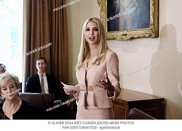 Ivanka Trump speaks during a cabinet meeting in the Cabinet Room of the White House, July 18, 2018 in Washington, DC. .Credit: Olivier Douliery / Pool via CNP |...