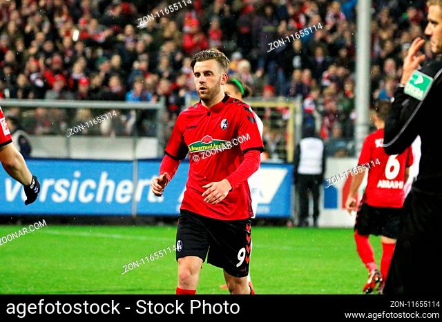 Lucas Höler (Freiburg),   1. BL: 17-18 - 19. Spieltag - SC Freiburg vs. RB Leipzig