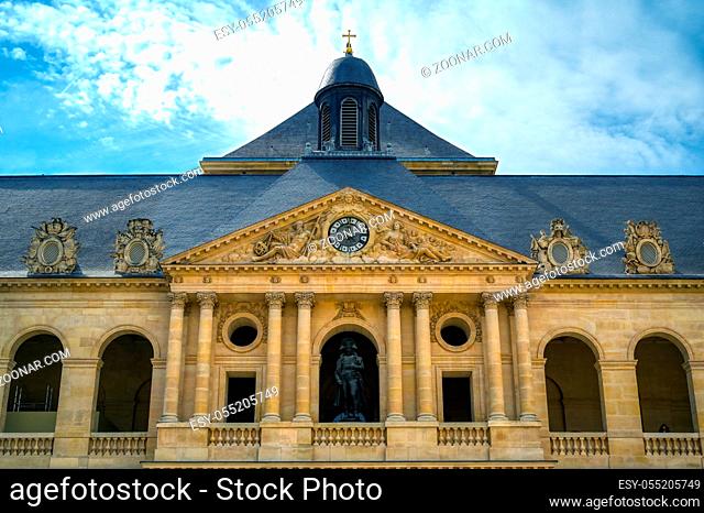 Paris, France - April 22, 2019 - Les Invalides is a complex of buildings containing museums and monuments, all relating to the military history of France