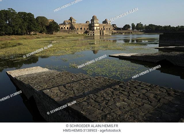 India, Madhya Pradesh State, Mandu, Jahaz Mahal fortress