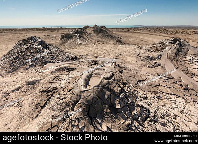 Azerbaijan, Qobustan, mud volcanoes
