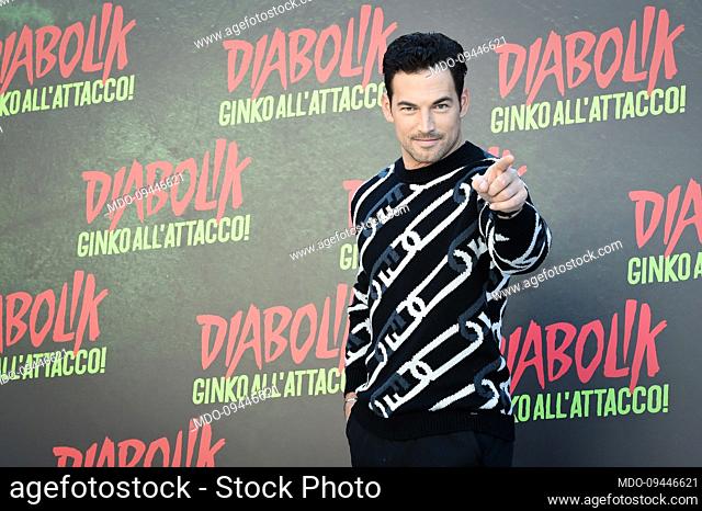 Italian-Canadian actor Giacomo Gianniotti during the photocall for the presentation of the film Diabolik, Ginko all'Attacco!
