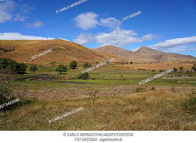 Landscape on the RN7 close to Ambalavao, Fianarantsoa province, Ihorombe Region, Southern Madagascar