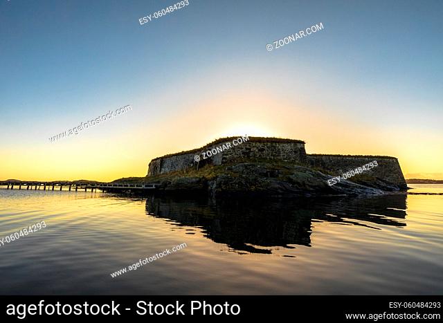 Fredriksholm fortress. The remains of an old fortress on a small island in Kristiansand. The fortress was finished in 1662, and is named after Fredrik III