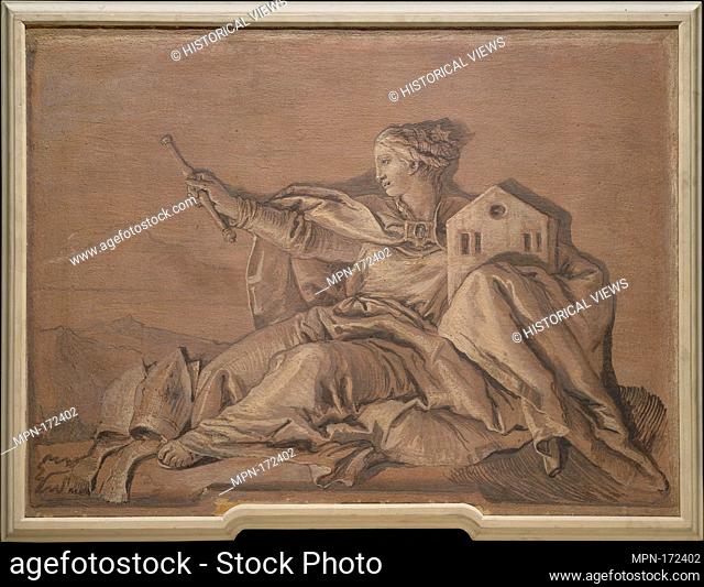 Europe. Artist: Giovanni Domenico Tiepolo (Italian, Venice 1727-1804 Venice); Medium: Fresco, transferred to canvas; Dimensions: 32 1/4 x 42 3/4 in