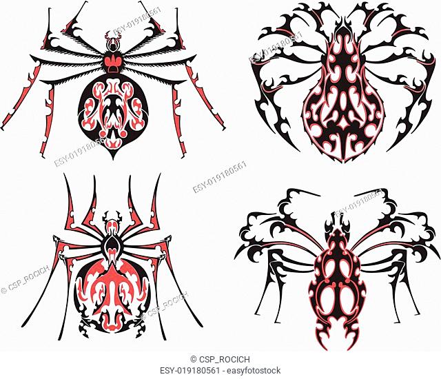 Spider Tribal Tattoo Stock Illustrations – 482 Spider Tribal Tattoo Stock  Illustrations, Vectors & Clipart - Dreamstime