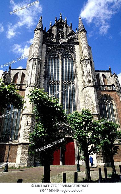 Hooglandse Chuch, a gothic church in the old city center, Leiden, province of South Holland, Zuid-Holland, Netherlands, Benelux, Europe
