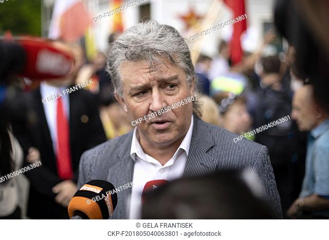 Members of the Czech communist party and their sympathizers gathered in Prague-Holesovice during the Labor day celebration on May 1, 2018