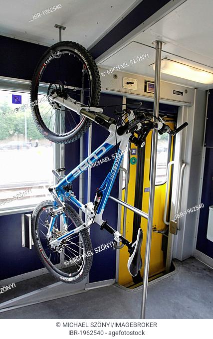 Veloverlad, self-loading bicycle rack, bicycle transport on trains, Swiss Railways, Switzerland, Europe