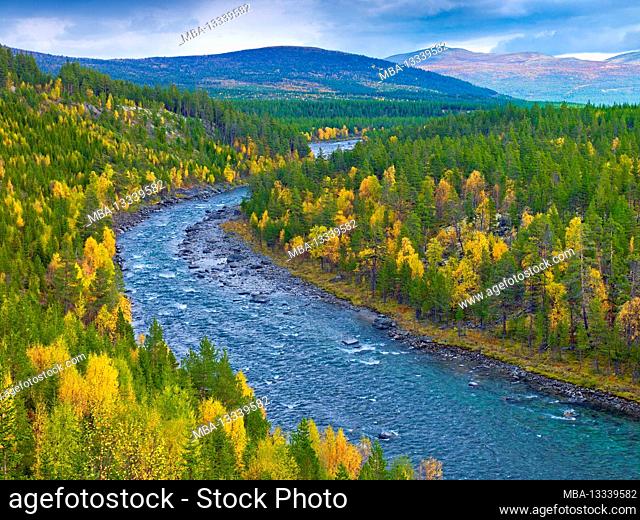 Europe, Norway, Oppland, autumn in the Sjoa valley