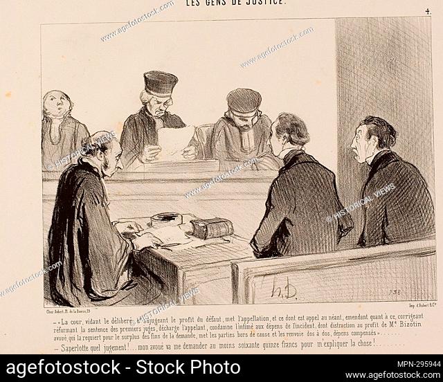 Author: Honor-Victorin Daumier. o- The Court, having weighed the evidence and apportioned the advantage accruing from the dereliction