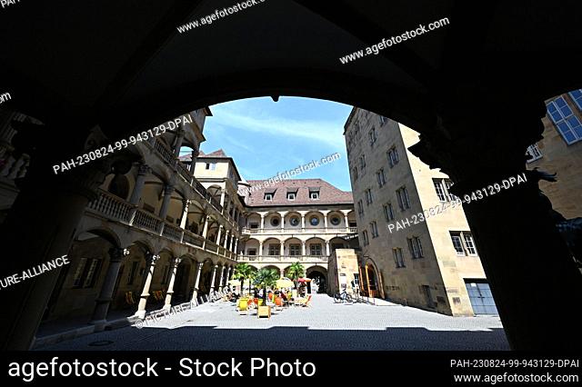 23 August 2023, Baden-Württemberg, Stuttgart: The Old Palace in Stuttgart, the capital of Baden-Württemberg. Photo: Bernd Weißbrod/dpa