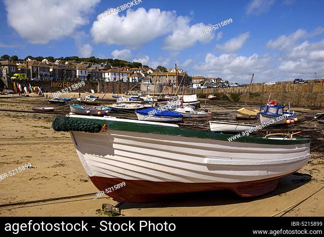 Harbour, Mousehole, Cornwall, England, Low tide