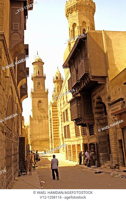 sultan Qalawun sultan al-Zahir barquq Madrasa at Al-Muizz li-Din Allah Street, city of Cairo, Egypt