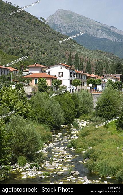 Mountain village Isolabona, Nervia Valley, Liguria, Italy, Europe