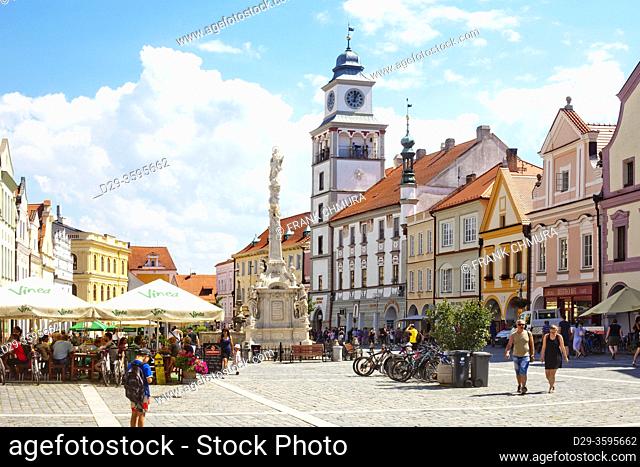 Trebon old town, Masaryk square, Czech republic